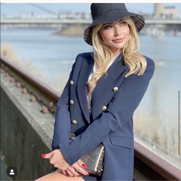 ZARA Double Breasted Blazer - Picture 3 of 12